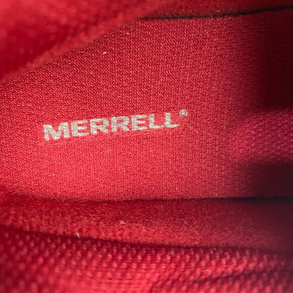 Merrell Boy's Moab 3 Mid Waterproof Hiking Shoe, Boulder/Red, Size 7 US Big Kid - Picture 5 of 16